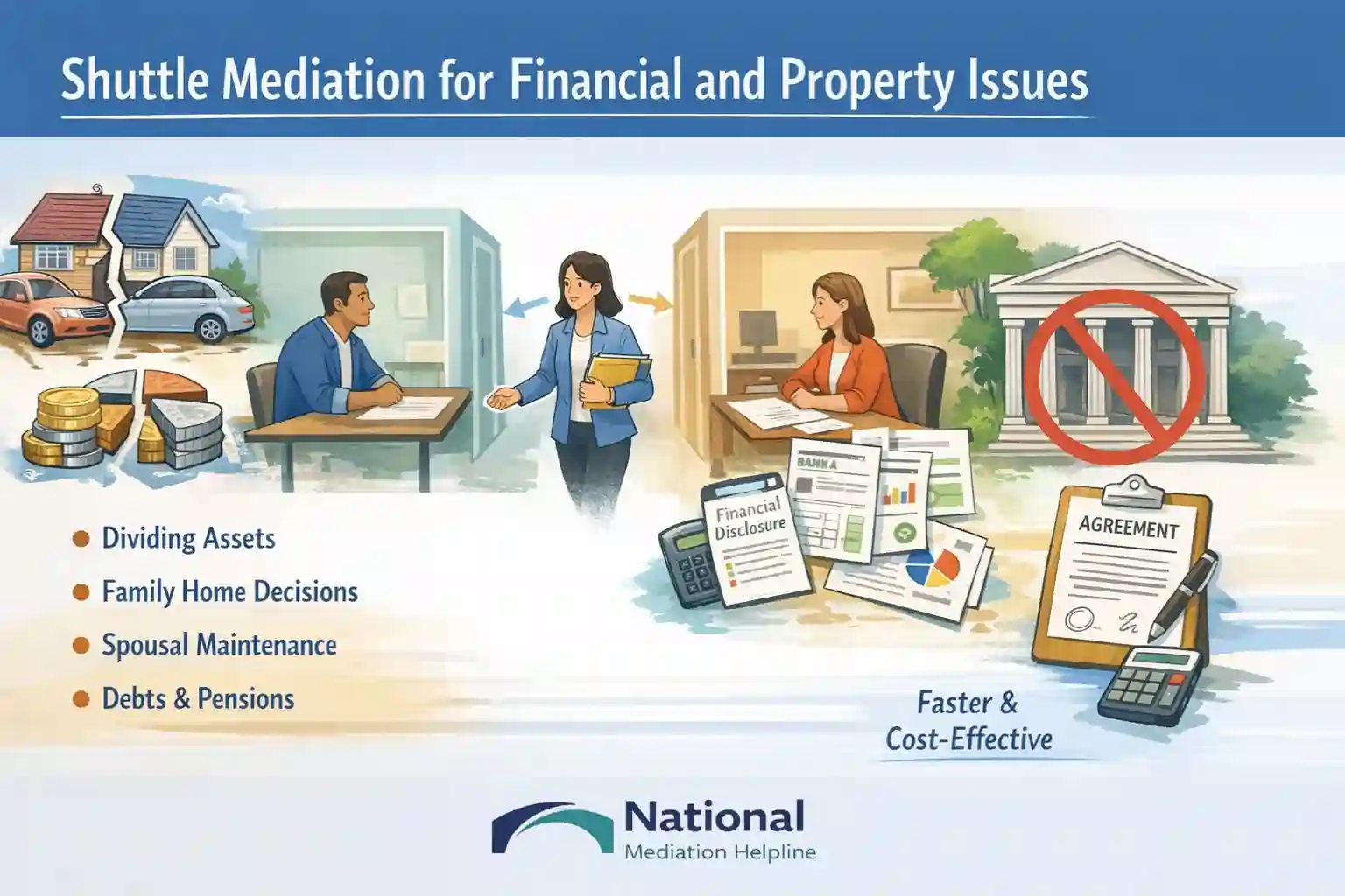 Shuttle Mediation for Financial and Property Issues Cambridgeshire