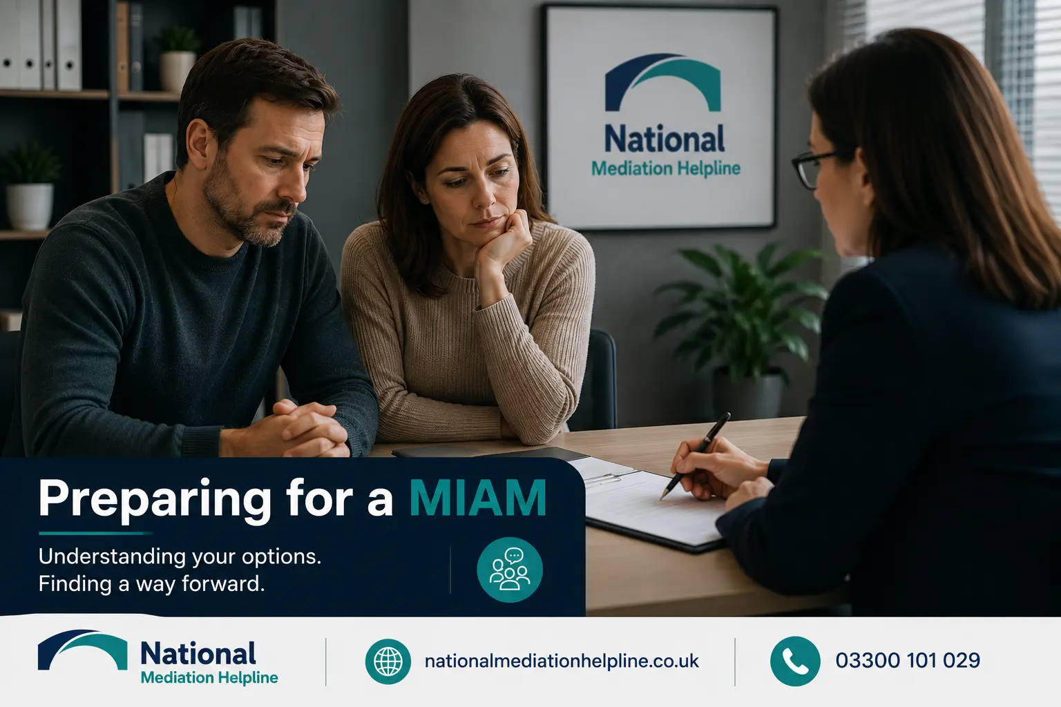 How to prepare for a miam in Cambridgeshire Preparing for a MIAM. An image explaining how to prepare yourself emotionally and rationally for the first miam appointment